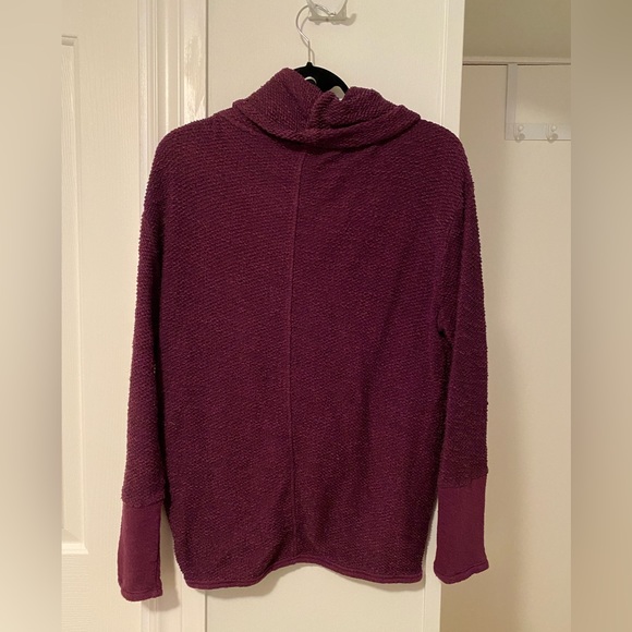 Purple cowl neck wrap front sweater small - Picture 2 of 3